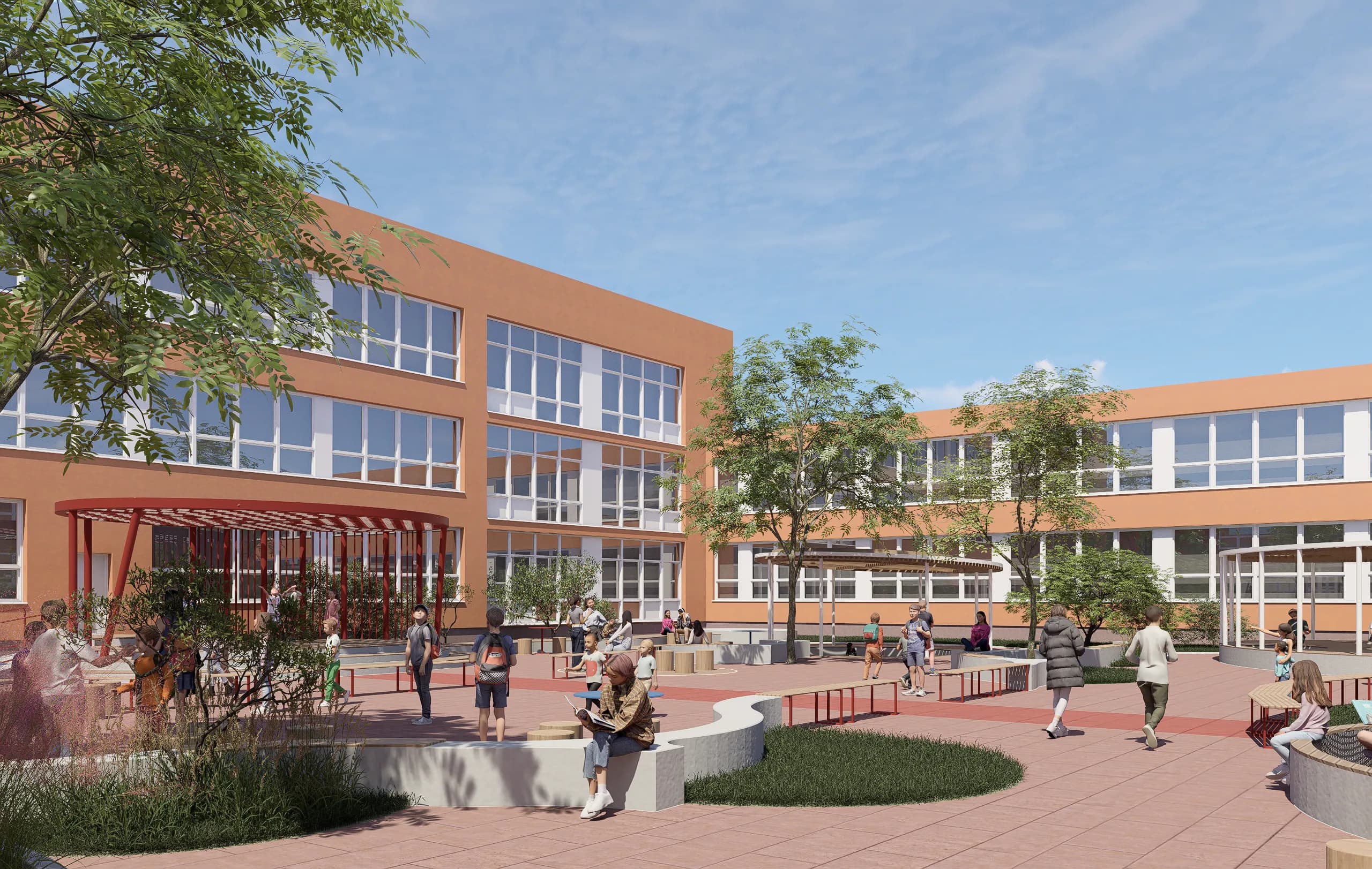 Rekonstrukce atria ZŠ. E. Valenty